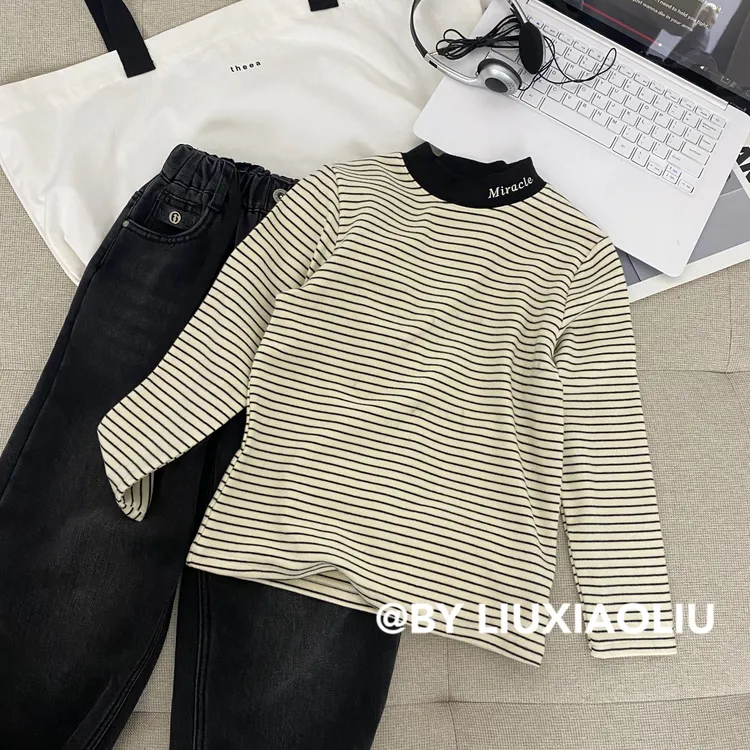 杭州六小六正版BY LIUXIAOLIU秋冬季儿童双面绒打底衫17729