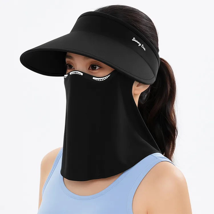 磁吸可拆卸面罩帽可折叠空顶帽防晒帽AS721