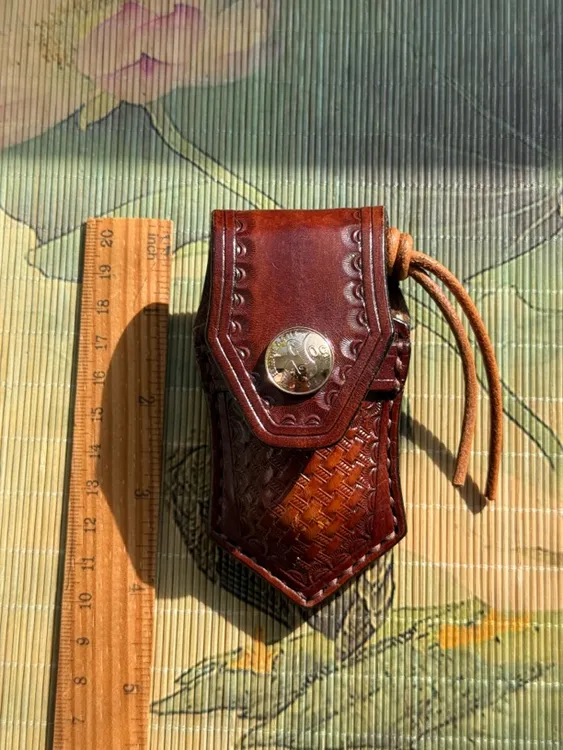 青峰见意大利植鞣皮手工套包