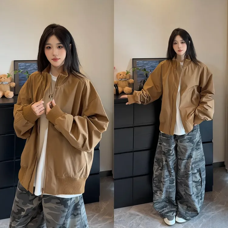 美式三防短款夹克外套男款春秋高级感cleanfit痞帅立领工装棒球服