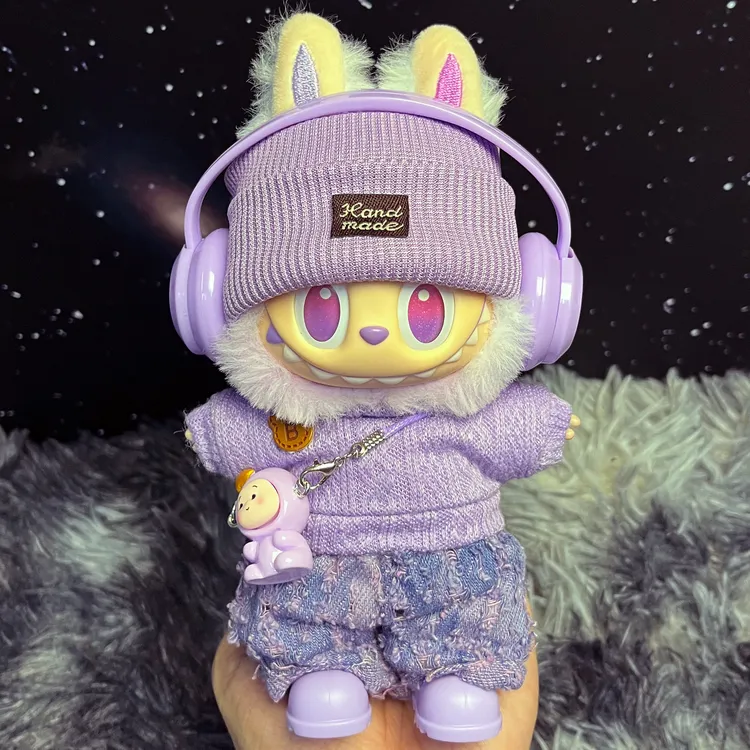 【仅娃衣】Labubu娃衣一二三代前方高能幸运希望本我紫色拉布布衣服