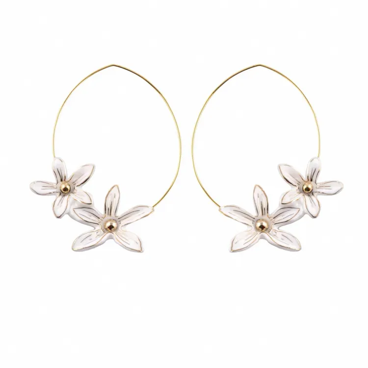 合金耳饰 菠萝中古耳环黑白NACH  074