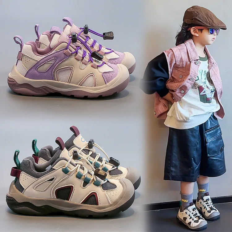 儿童运动鞋2025秋季女宝宝软底防滑休闲鞋时尚男童老爹鞋子250290