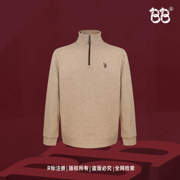 BB【Cesar II】巴黎大道秀款羊毛桑蚕丝磨毛液氨棉长袖卫衣BB3042