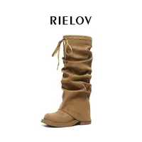 【RIELOV●秀儿●新泽西】增高5+2cm时尚潮流百搭女士时装靴5A713