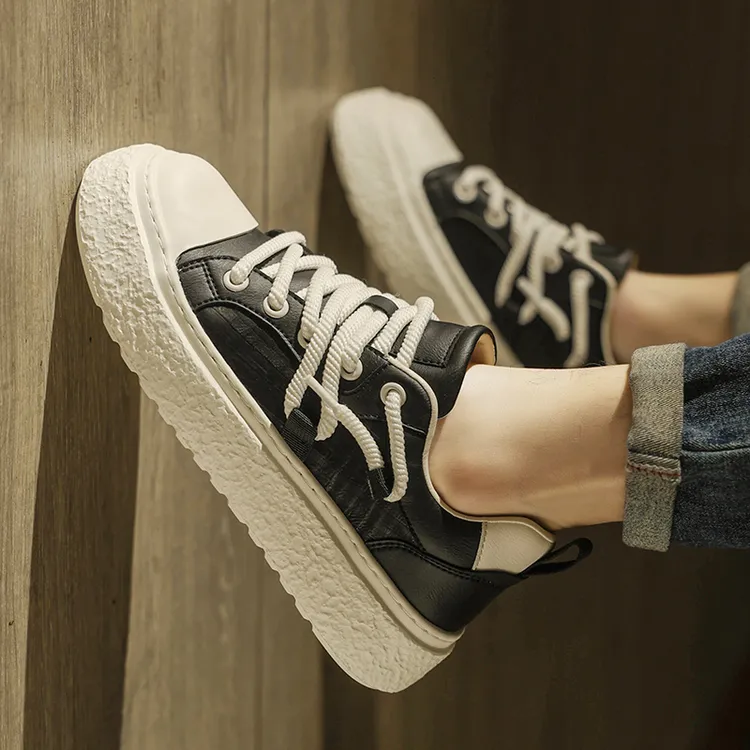 男鞋德训鞋低帮男士潮鞋港风青年时尚小众小白鞋休闲板鞋男款鞋子