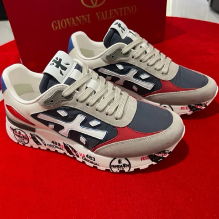 新品欧货高档斯丹Sidan品牌男鞋2025新款百搭潮牌米字鞋男士拼色