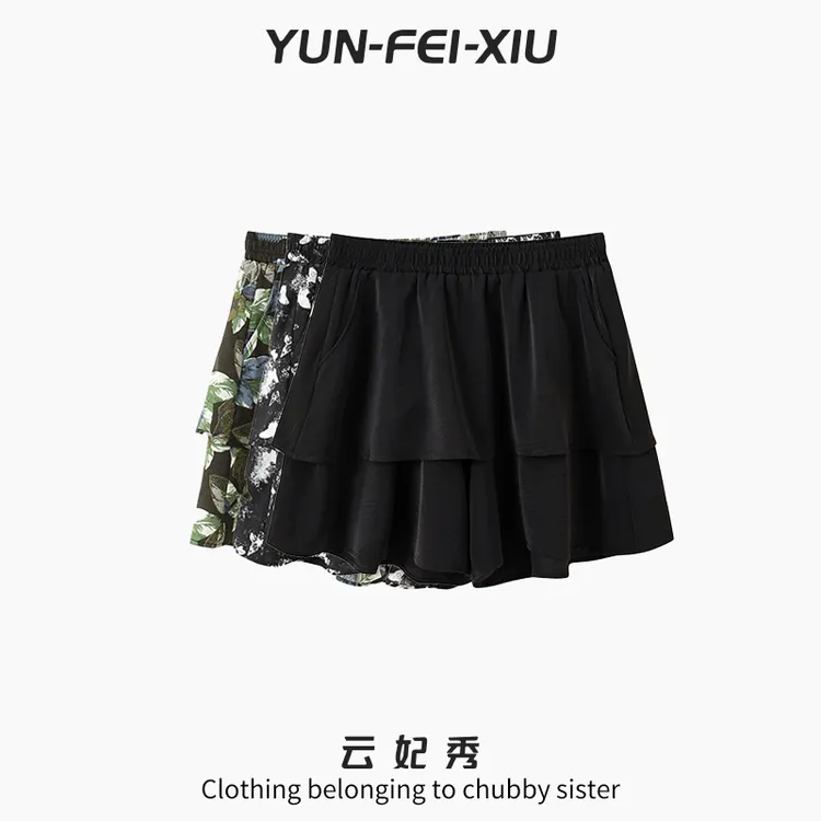 云妃秀大码女装裙裤休闲时尚胖妹妹显瘦宽松百搭韩版减龄夏季9050