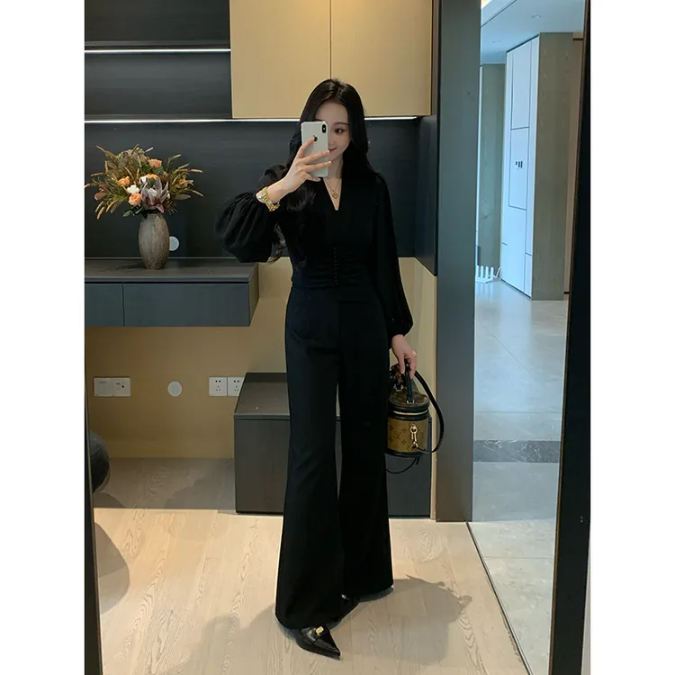 XINYI【高光腿精】秋季斜纹西装休闲裤女X625K12136/X625E11488