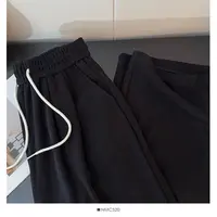 西西  [懒人裤] 软糯感高腰宽松显瘦阔腿休闲裤