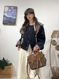 112区802藏蓝色宽松户外运动休闲风外套