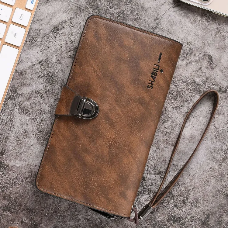 2025爆款钱包时尚简约男女包多卡位复古手包大容量通勤卡包手机包