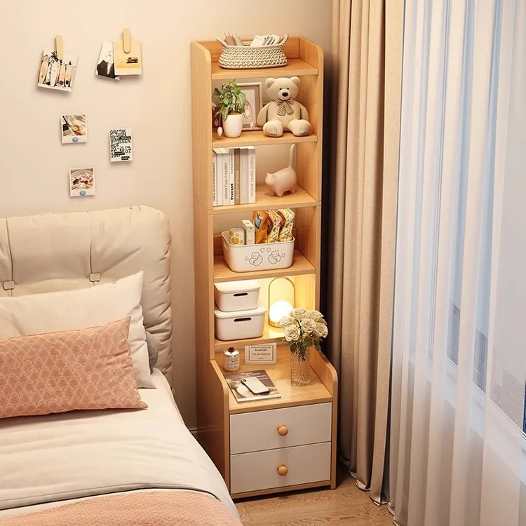 床头柜储物柜一体卧室收纳柜替代品出租房用设计感小众夹缝小边柜