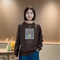 秋季新款时尚休闲百搭字母花盆圆领卫衣Q36203