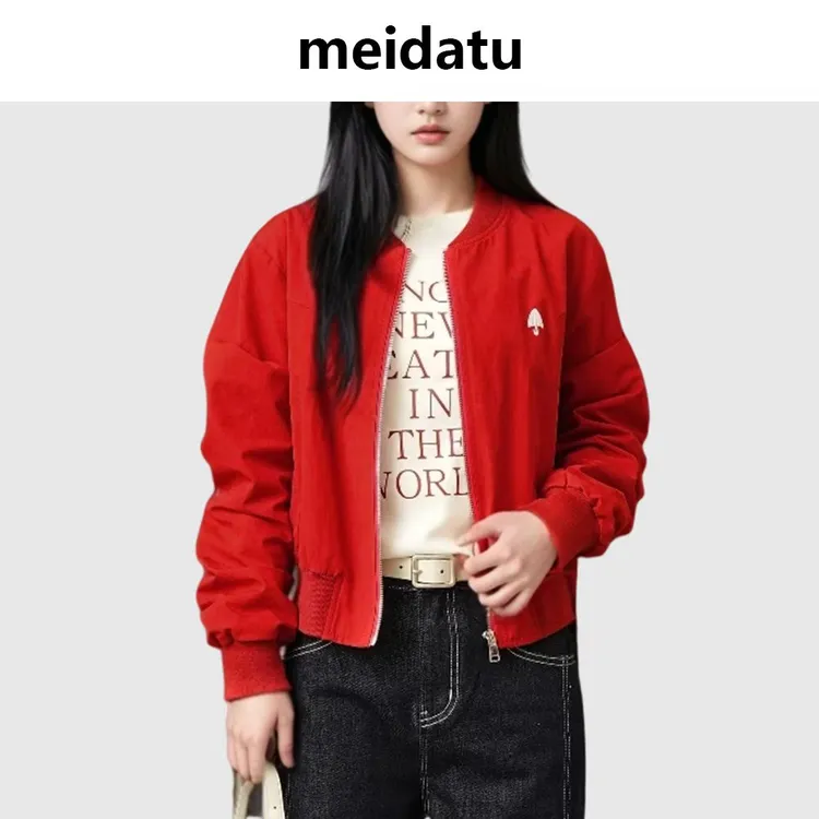 美哒兔（街头倩影）美式复古时髦棒球服外套（高个子版）CK2230-5QG