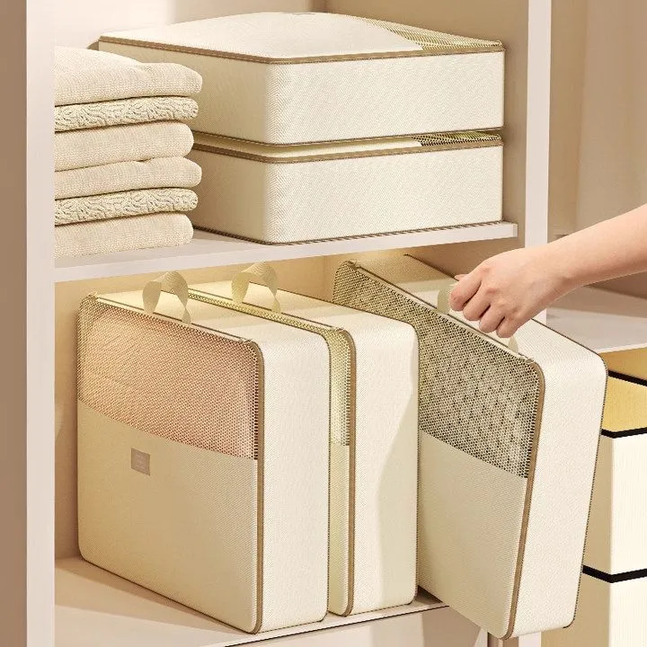 被子收纳箱四件套收纳神器被单被罩家用衣柜布艺可折叠床单收纳盒