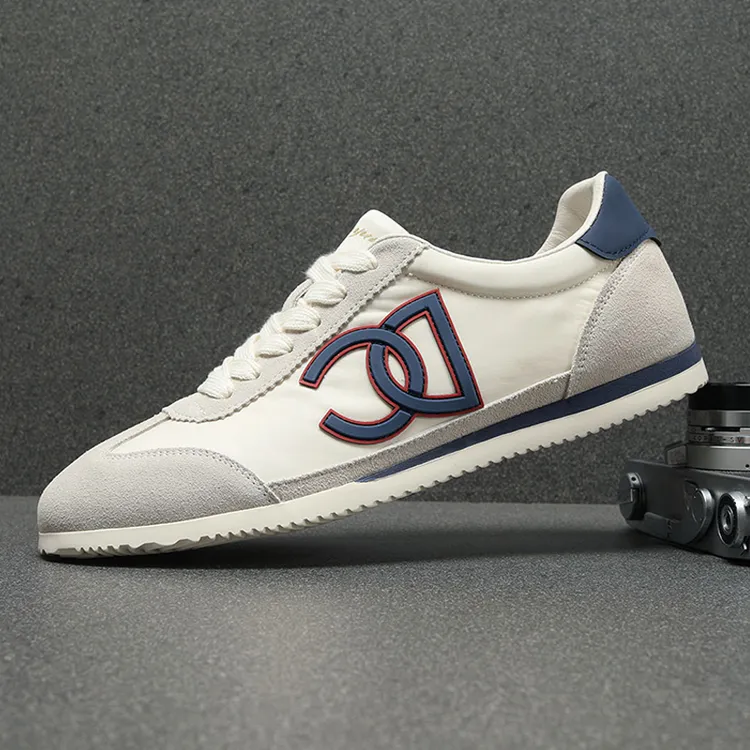 广州男鞋2025夏季新款时尚百搭休闲鞋男潮流舒适拼色透气阿甘鞋男