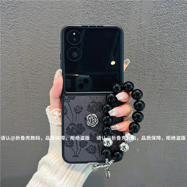 （小米mixflip系列)金属折叠皮纹适用小米mixflip手机壳防摔爆款潮