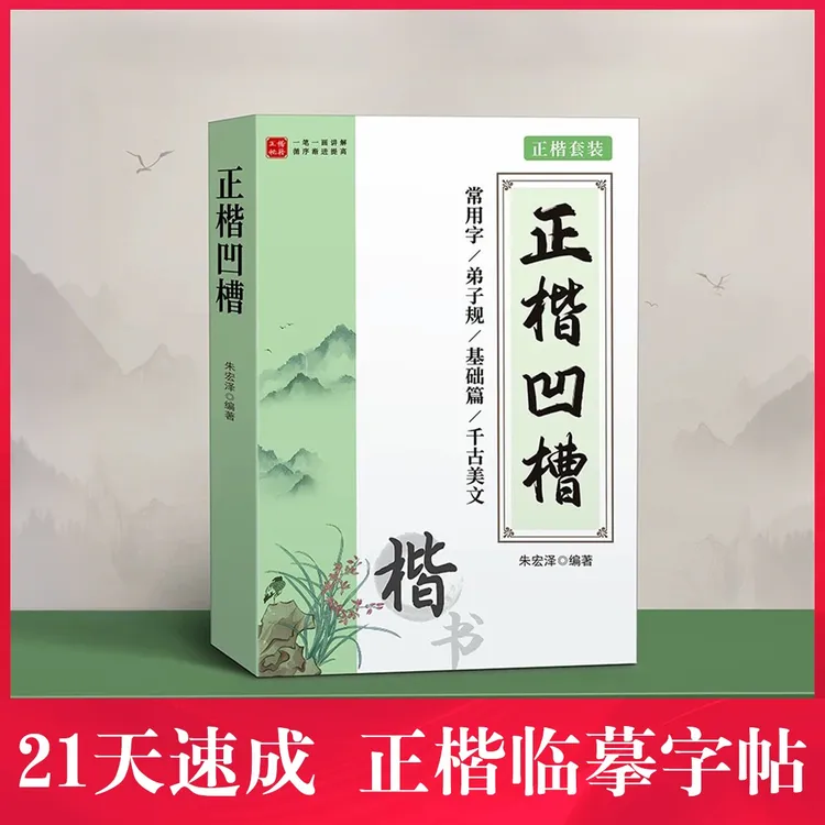 【暑假练字】正楷凹槽字帖成人学生速成写字小学生初高中楷书练字CR