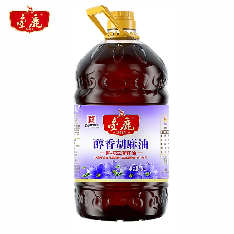 【金鹿】醇香胡麻油熟榨亚麻籽油5L*1