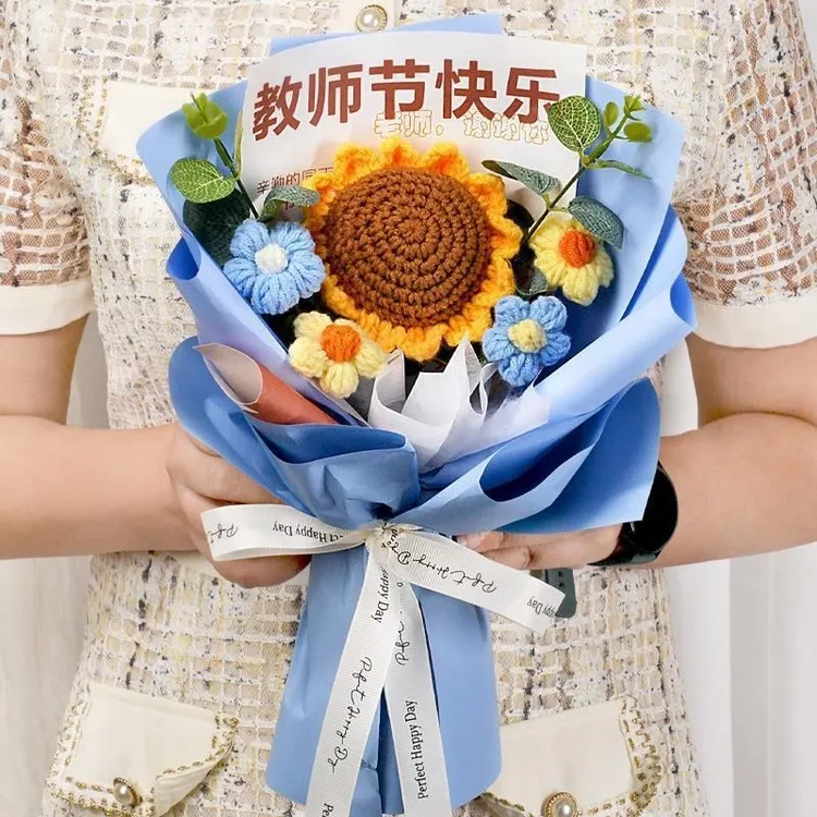 教师节手工花束配配灯贺卡礼袋