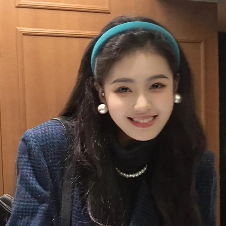 湖蓝色海绵发箍女日常外戴高颅顶发卡发捆百搭细头箍发饰新款头饰