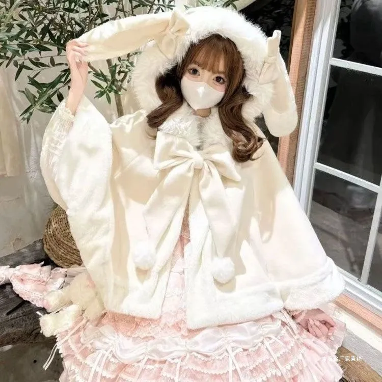 lolita可爱少女风小斗篷披肩