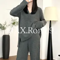 MAX.Rong.9【设计师】上衣 轻奢金银丝纱线满天星V领长袖毛衣 440C