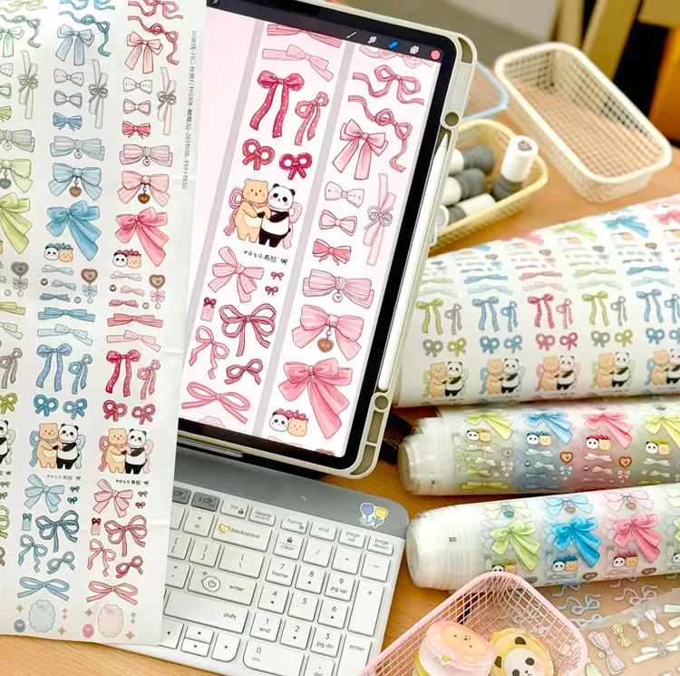 【EverEin有熊】新品分装手帐原创胶带贴纸特油可爱熊猫拼贴展示
