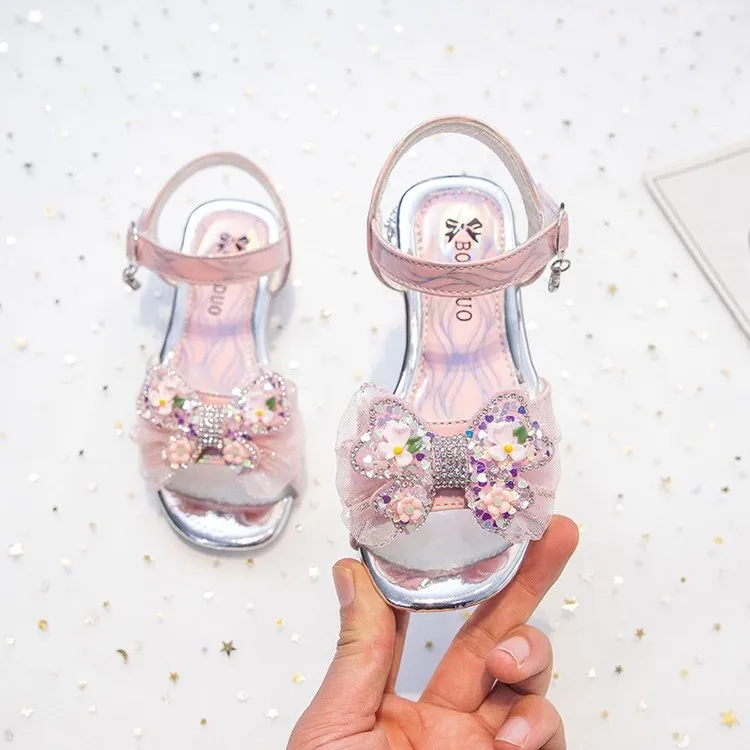 宝宝凉鞋公主鞋2025夏季新款软底女童时尚洋气小女孩高跟儿童鞋子
