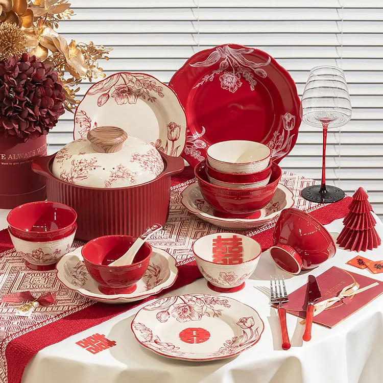 碗盘餐具全套2025新款景德镇新婚乔迁餐具套装陶瓷碗家用饭碗盘子