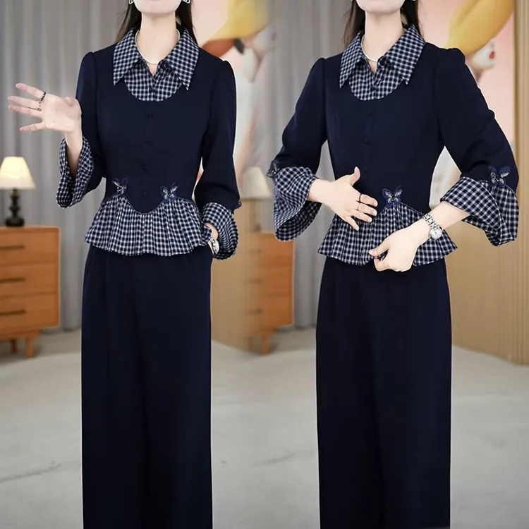 高端洋气减龄两件套女2025秋季新款显瘦遮肉设计感裤子时尚套装女