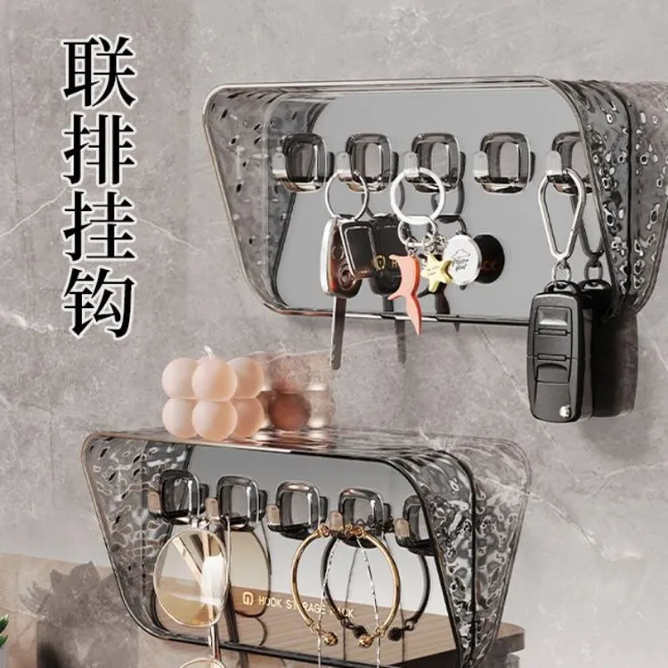 钥匙挂钩门后玄关入户强力粘胶免打孔壁挂式两用粘钩墙壁排钩d1