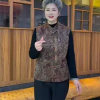 10956-新款春秋马甲外套中老年盘扣薄款马甲中老年妈妈【李亚】