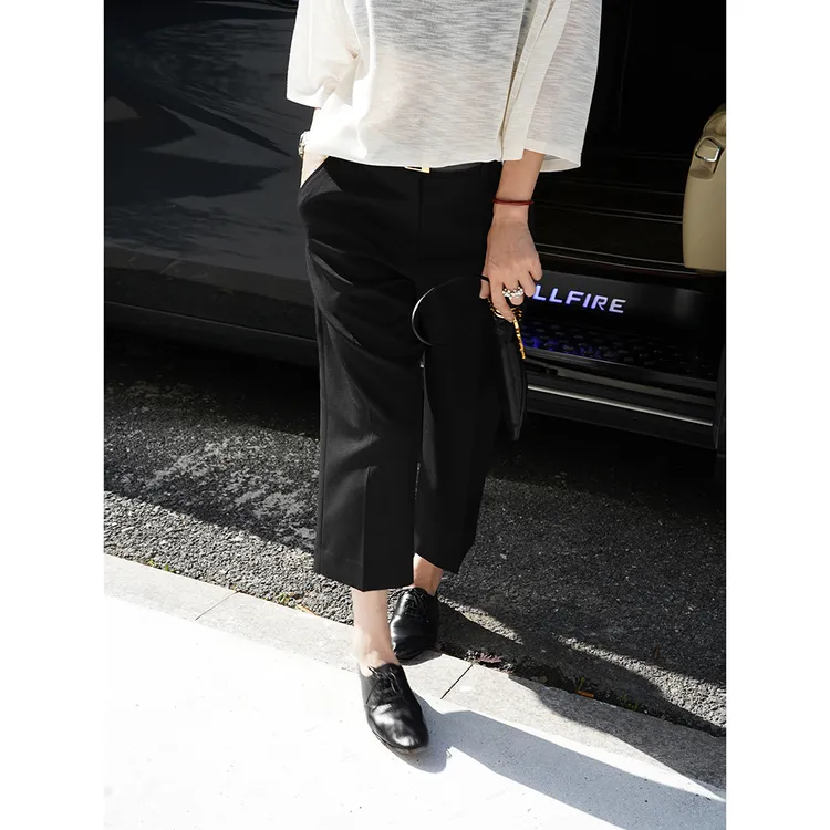 SHIIEELL设计款休闲裤25夏季新款洋气衣服女时尚宽松裤子女Z8800