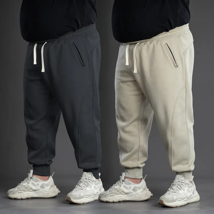大码休闲裤男士胖子肥佬矮胖宽松卫裤加肥加大长裤子秋冬款运动裤