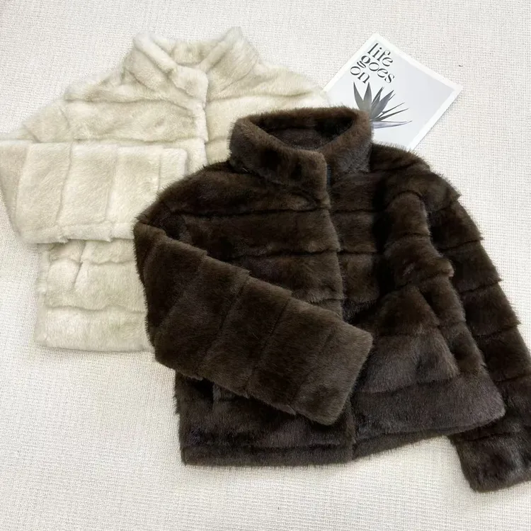 2025冬季设计师新款竹节貂百搭高端轻奢时尚短外套8809-2