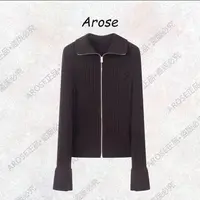 【AR0SE•正品】2025秋季针织长袖常规毛针织衫短款开衫上衣修身3115
