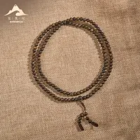 宝梵陀 沉香沉⽔奇楠多圈项链 8755