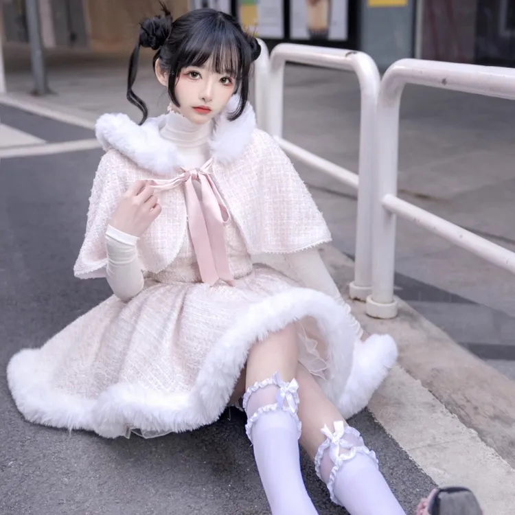 【原版面料】2025新年秋冬新款气质名媛小香风高级圣诞三件套战袍女