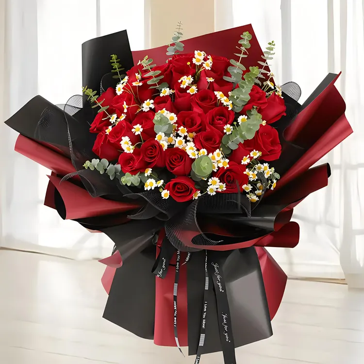 送男女朋友表达浓浓爱意红玫瑰20支生日云南鲜花装