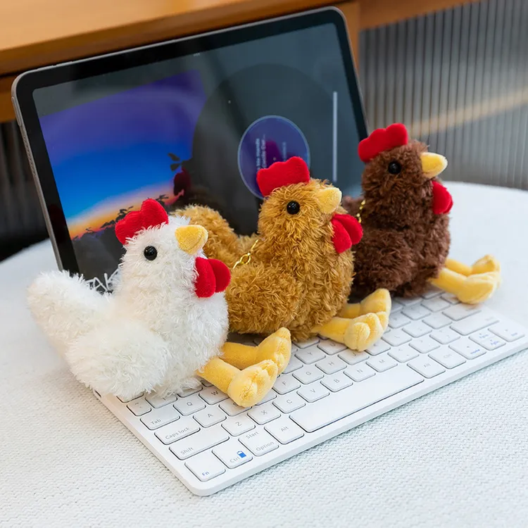 网红可爱萌小公鸡挂件毛绒玩具公仔小鸡包包挂饰钥匙扣送礼物