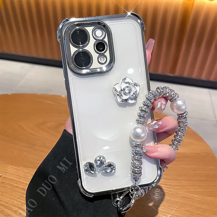 潮多米适用vivos50手机壳s50promini新款女电镀透明气囊防摔潮套