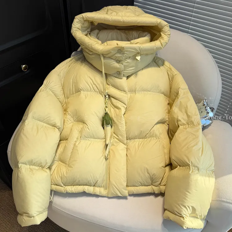 韩系2025冬季新款连帽百搭棉服女宽松连帽宽松休闲保暖外套潮