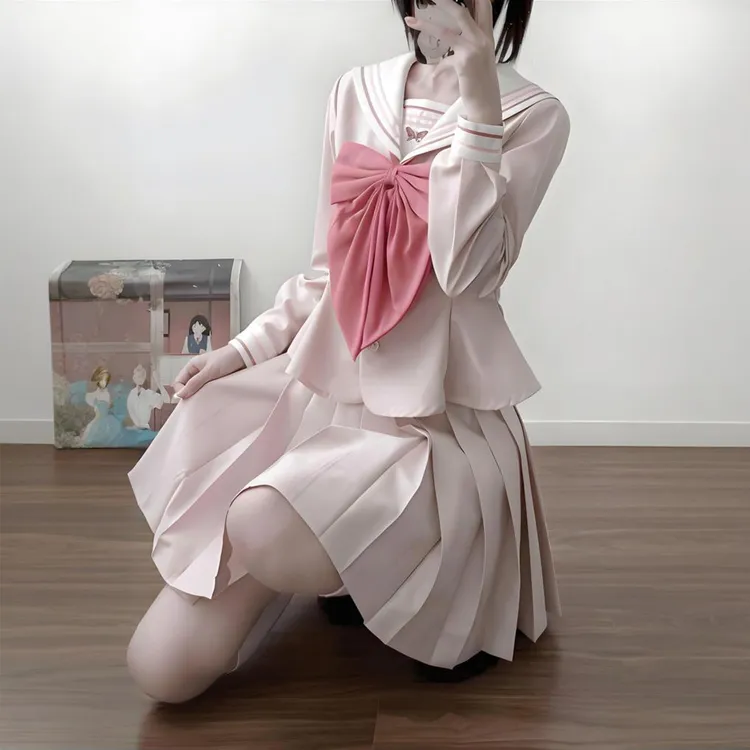 JK原创【蝶屿】正版日系学院风水手服套装秋季女收腰上衣长袖套装