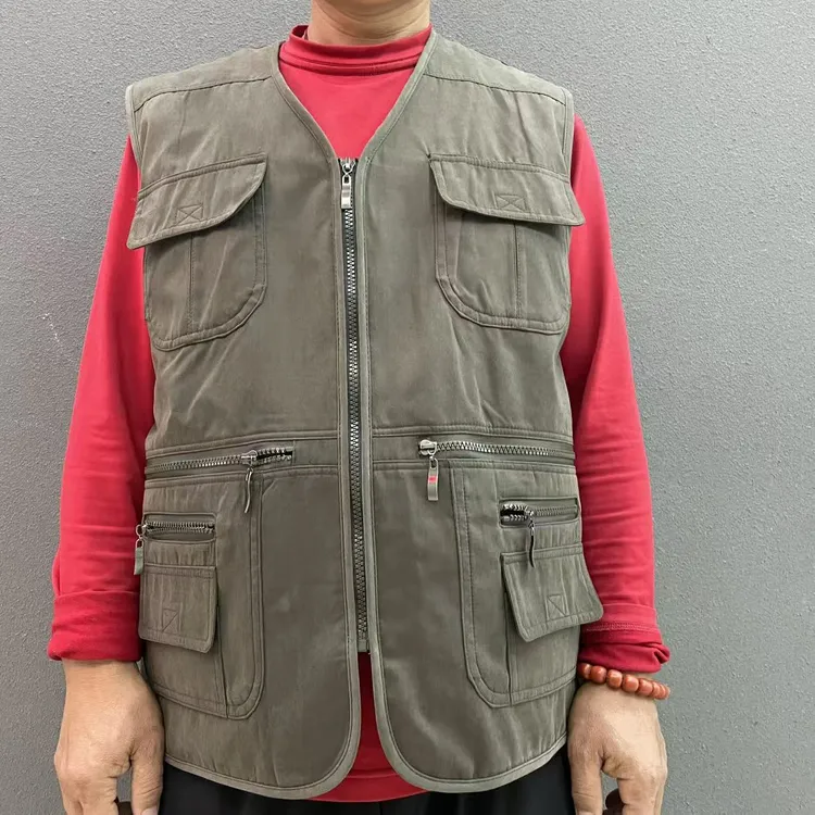 中老年男款马甲加厚皮毛一体内胆可拆卸坎肩冬季爸爸装背心