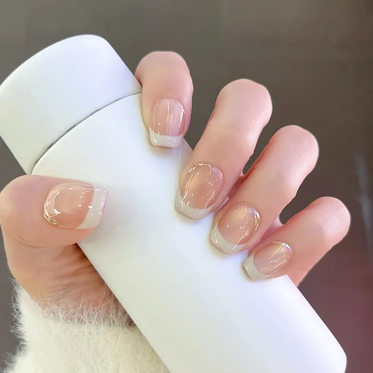 素锦】2025爆款美甲上班族豆豆甲自然高级感法式猫眼气质穿戴甲