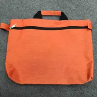 发2个橘红色  牛津布黑胶防水 手提包 长35*高25*底侧宽5