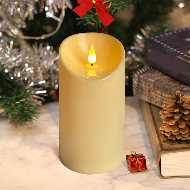 七夕斜口米黄壳子弹头LED电子蜡烛灯无烟表白婚礼场景布置剧本杀