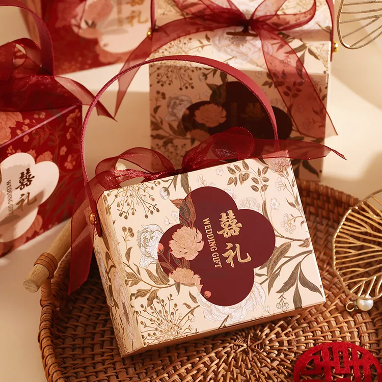 2025新款喜糖礼盒喜糖手提袋结婚专用婚宴糖果伴手礼高级感空盒子